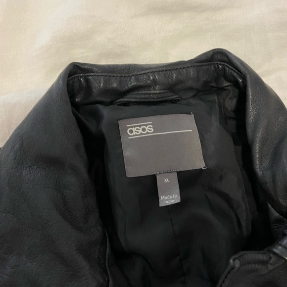 ASOS LEATHER JACKET REAL LEATHER XL - Picture 4 of 7